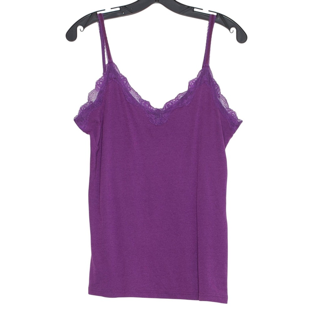 Old Navy Tank Y2K Lace Cottage Romantic Goth Dark Academia Fairy Purple Large